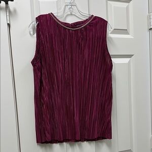 Fuchsia Sleeveless Top from Dress Barn
